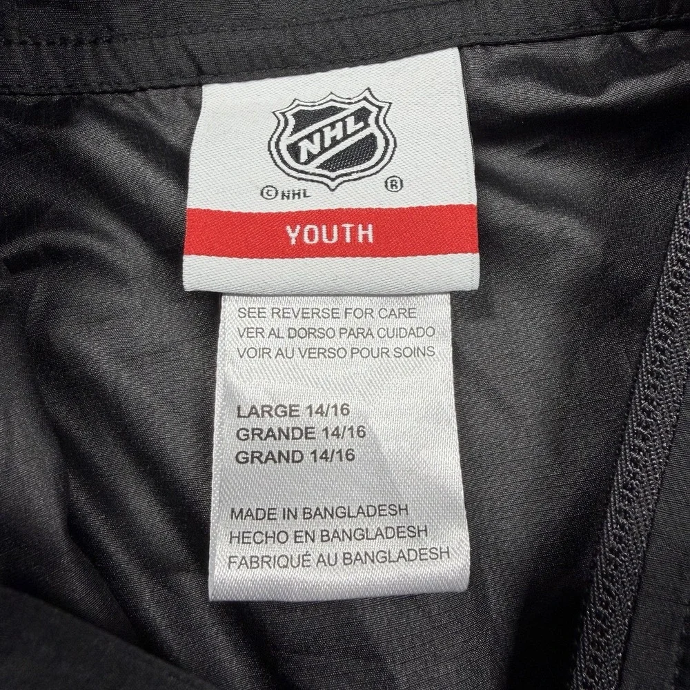 NHL Pittsburg Penguins Windbreaker Youth Large 14/16 Black/Gold‎ Lightweight New